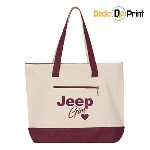 Jeep Girl 19L Zippered Tote Bag